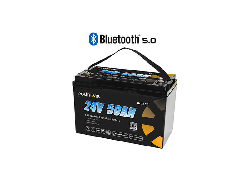 24V 50Ah Lithium Bluetooth Battery BL2450 - Polinovel